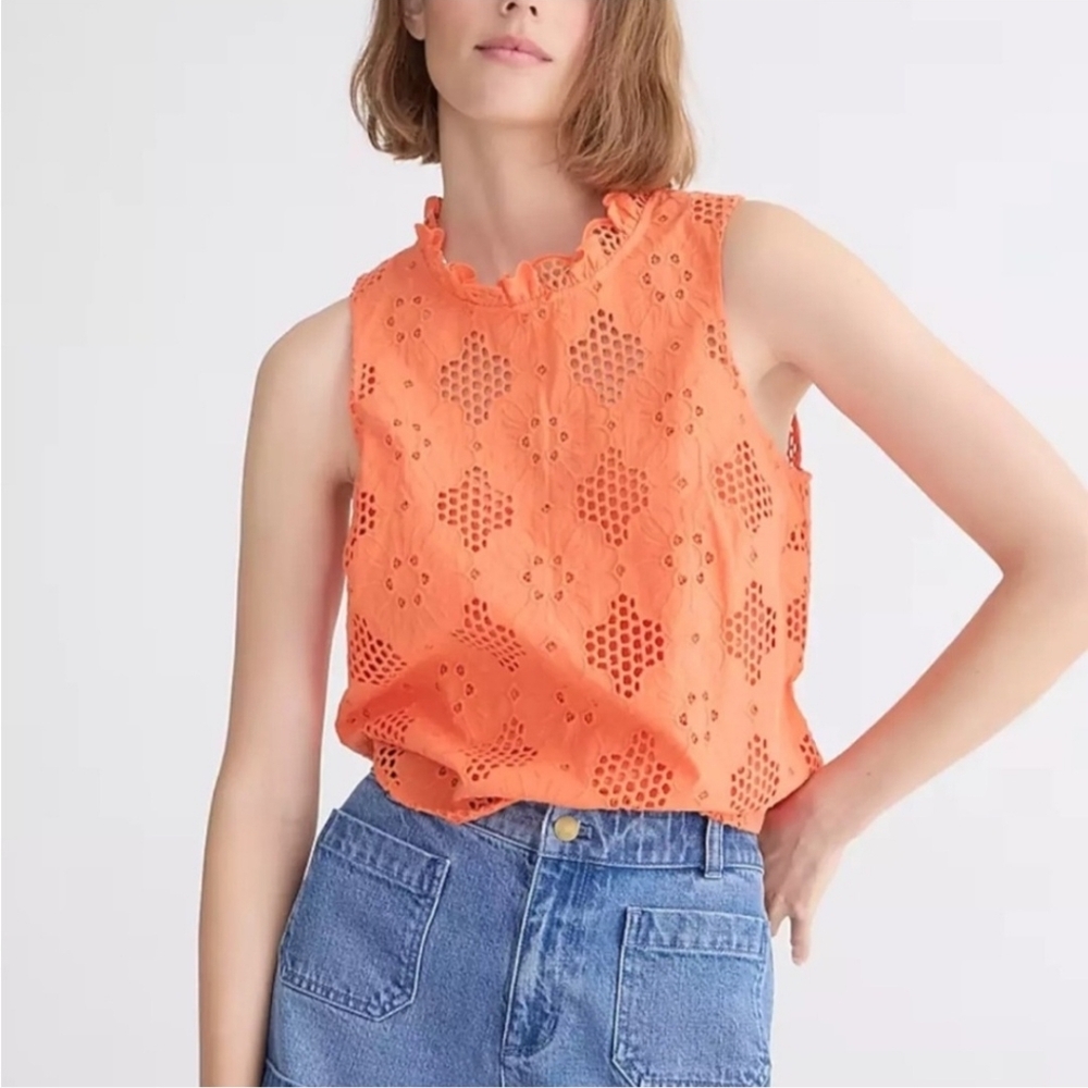 🍒 J Crew Fleur top in eyelet Size Xs